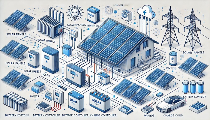 Componenten van een Zonnepaneelsysteem